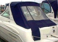 Photo of Monterey 302 Cruiser, 2000: Bimini Top, Bimini Side Curtains, Arch-Aft-Top, Arch-Aft-Top Enclosure Curtains, viewed from Port Rear 