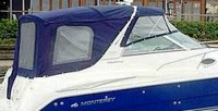 Photo of Monterey 302 Cruiser, 2005: Bimini Top, Bimini Side CurtainsCamper Top, Camper Top, Side and Aft Curtains, viewed from Starboard Rear 