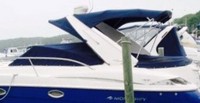 Monterey® 350 Sport Yacht Bimini Cockpit-Cover-OEM-T4.5™ Factory Snap-On COCKPIT COVER with Adjustable Aluminum Support Pole(s) and reinforced Snap(s) for Pole alignment in Center of Cover on Larger Cockpit-Covers, OEM (Original Equipment Manufacturer)