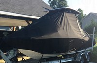 Photo of NauticStar 211 Angler 20xx T-Top Boat-Cover, viewed from Port Front 