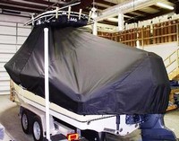 NauticStar® 2200 Offshore T-Top-Boat-Cover-Elite-1199™ Custom fit TTopCover(tm) (Elite(r) Top Notch(tm) 9oz./sq.yd. fabric) attaches beneath factory installed T-Top or Hard-Top to cover boat and motors