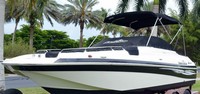 Photo of Nauticstar 232DC Sport Deck IO, 2009: Bimini Top, Bow Cover Cockpit Cover, viewed from Port Front 