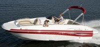 Photo of Nauticstar 232SC Sport Deck IO, 2009: Bimini Top in Boot, viewed from Port Front 