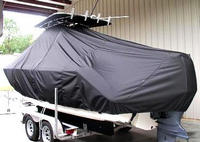 Photo of Pursuit C 230 20xx T-Top Boat-Cover, viewed from Port Rear 
