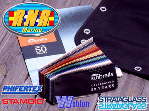 Sunbrella® solution dyed 9.5oz acrylic marine fabric sewn with factory OEM pattern, click for larger view) Sunbrella® solution dyed 9.5oz acrylic marine fabric sewn with factory OEM pattern (picture)