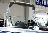 Photo of Ranger 1750 Reata, 2011: Bimini Top in Boot, viewed from Starboard Front 