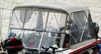 Ranger® 211 Reata Bimini-Aft-Curtain-OEM-T3™ Factory Bimini AFT CURTAIN with Eisenglass window(s) for Bimini-Top (not included) angles back to Transom area (not vertical), OEM (Original Equipment Manufacturer)