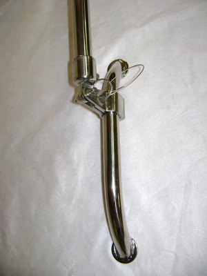 Rear Legs Mounted to After-Market Short Grab Rail Picture