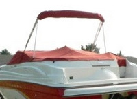 Photo of Regal 2120 Destiny, 2002: Bimini Top in Boot, Cockpit Cover, viewed from Port Rear 