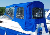 Regal® 2565 Window Express Bimini-Aft-Curtain-OEM-G4™ Factory Bimini AFT CURTAIN (slanted to Transom area, not vertical) with Eisenglass window(s) for Bimini-Top (not included), OEM (Original Equipment Manufacturer)