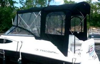 Regal® 2565 Bimini-Visor-OEM-G2™ Factory Front VISOR Eisenglass Window Set (typ. 3 front panels, but 1 or 2 on some boats) zips between front of OEM Bimini-Top (not included) and Windshield (NO Side-Curtains, sold separately), OEM (Original Equipment Manufacturer)