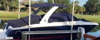 Regal® 2700 Arch Camper-Top-Aft-Curtain-OEM-T2.5™ Factory Camper AFT CURTAIN with clear Eisenglass windows zips to back of OEM Camper Top and Side Curtains (not included) and connects to Transom, OEM (Original Equipment Manufacturer)