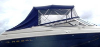 Photo of Regal 2850, 2001: Bimini Top, Front Visor, Side Curtains, Aft Curtain, viewed from Starboard Side 