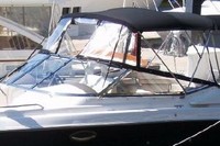 Photo of Regal 2900 LSR, 2004: Bimini Top, Visor, Side Curtains, viewed from Port Front 