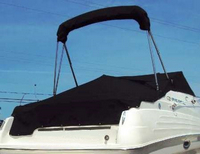 Photo of Regal Commodore 2465, 2005: Bimini Top in Boot, Cockpit Cover, viewed from Starboard Rear 