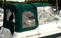 Regal® Commodore 256 Camper-Top-Aft-Curtain-OEM-G2™ Factory Camper AFT CURTAIN with clear Eisenglass windows zips to back of OEM Camper Top and Side Curtains (not included) and connects to Transom, OEM (Original Equipment Manufacturer)