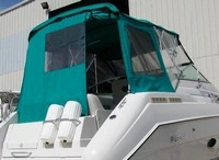 Regal® Commodore 272 Camper-Top-Aft-Curtain-OEM-G1.7™ Factory Camper AFT CURTAIN with clear Eisenglass windows zips to back of OEM Camper Top and Side Curtains (not included) and connects to Transom, OEM (Original Equipment Manufacturer)