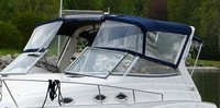 Regal® Commodore 2760 Bimini-Visor-OEM-G1.7™ Factory Front VISOR Eisenglass Window Set (typ. 3 front panels, but 1 or 2 on some boats) zips between front of OEM Bimini-Top (not included) and Windshield (NO Side-Curtains, sold separately), OEM (Original Equipment Manufacturer)
