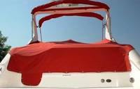 Regal® Commodore 2860 Cockpit-Cover-Bimini-Camper-Cutouts-OEM-G3™ Factory Snap-On COCKPIT-COVER with Cutouts (openings) for Bimini-Top AND Camper-Top Frames, Adjustable Support Pole(s) and reinforced Snap(s) or Grommet(s) inside Cover for Tip of Pole(s), OEM (Original Equipment Manufacturer)
