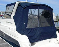 Photo of Regal Commodore 2860, 2004: Bimini Top, Front Visor set, Side Curtains, Camper Top, Camper Aft Curtain, viewed from Port Rear 