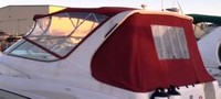 Regal® Commodore 292 Arch-Aft-Curtain-OEM-G1™ Factory Arch AFT CURTAIN from Radar-Arch to Transom area (slanted, not vertical), typically with Eisenglass window, OEM (Original Equipment Manufacturer)