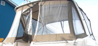 Photo of Regal Commodore 322, 1999: Radar Arch Bimini Top, Front Visor, Side Curtains, Camper Top, Camper Side and Aft Curtains, viewed from Starboard Rear 