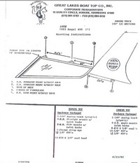 Photo of Regal Commodore 400, 1993:, 1993, 1994: Bimini Top Mounting Instructions 