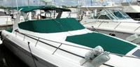 Photo of Regal Commodore 402, 1999: Bimini Top, Camper Top, Cockpit Cover Sunpad Cover, viewed from Starboard Front 