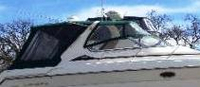 Photo of Regal Commodore 402, 1999: Bimini Top, Front Visor, Side Curtains, Camper Top, Camper Side and Aft Curtains, viewed from Starboard Side 
