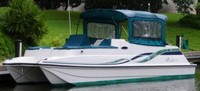 Photo of Regal Leisure Cat 26, 1996: Bimini Top, Bimini Side Curtains, viewed from Port Front 