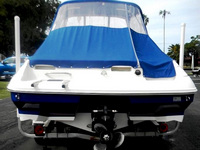 Rinker® 192 Captiva Bimini-Aft-Curtain-OEM-T2.5™ Factory Bimini AFT CURTAIN with Eisenglass window(s) for Bimini-Top (not included) angles back to Transom area (not vertical), OEM (Original Equipment Manufacturer)
