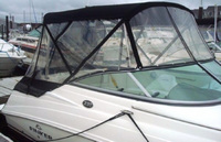 Rinker® 230 Atlantic Bimini-Aft-Curtain-OEM-T7™ Factory Bimini AFT CURTAIN with Eisenglass window(s) for Bimini-Top (not included) angles back to Transom area (not vertical), OEM (Original Equipment Manufacturer)