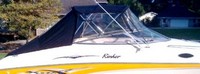 Photo of Rinker 232 Captiva Cuddy, 2003: Bimini, Front Connector, Side Curtains, Aft Curtain, viewed from Starboard Side 