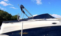 Photo of Rinker 250 Fiesta Vee, 2004: Bimini Top in Boot, Cockpit Cover, viewed from Starboard Side 