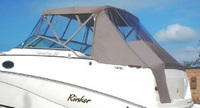 Photo of Rinker 250 Fiesta Vee, 2004: Factory OEM Bimini Top, Connector, Side Curtains, Aft Curtain, viewed from Port Rear 