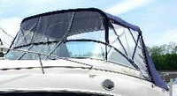 Photo of Rinker 250 Fiesta Vee, 2005: Factory OEM Bimini Top, Connector, Side Curtains, Aft Curtain, viewed from Port Front 