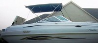 Rinker® 26 Flotilla Bimini-Top-Canvas-NO-Zippers-OEM-T6™ Factory Bimini Top Replacement CANVAS (NO frame, sold separately) without Curtain Zippers, OEM (Original Equipment Manufacturer)