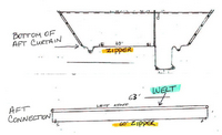 Photo of Rinker 262 Captiva Cuddy NO Arch, 2005: Aft Curtain Bottom Connection Sketch 