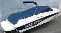 Photo of Rinker 282 Cuddy, 2005: Bimini Top in Boot, Cockpit Cover, viewed from Starboard Rear 