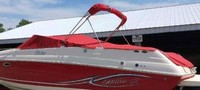 Photo of Rinker 282 Cuddy, 2006: Bimini Top in Boot, Cockpit Cover, viewed from Port Side 