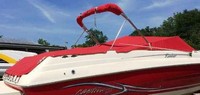 Photo of Rinker 282 Cuddy, 2006: Bimini Top in Boot, Cockpit Cover, viewed from Starboard Rear 