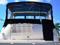 Rinker® 312 Fiesta Vee Bimini-Connector-OEM-T3.5™ Factory Front BIMINI CONNECTOR Eisenglass Window Set (also called Windscreen, typically 3 front panels, but 1 or 2 on some boats) zips between Bimini-Top (not included) and Windshield. (NO Bimini-Top OR Side-Curtains, sold separately), OEM (Original Equipment Manufacturer)
