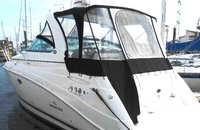Rinker® 330 Express Cruiser Camper-Top-Canvas-Seamark-OEM-T4™ Factory Camper CANVAS (no frame) with zippers for OEM Camper Side and Aft Curtains (not included), SeaMark(r) vinyl-lined Sunbrella(r) fabric (Bimini and other curtains sold separately), OEM (Original Equipment Manufacturer)