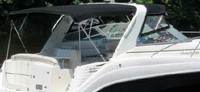 Photo of Rinker 342 Fiesta Vee, 2003: Bimini Top, Side Curtains, Camper Top, viewed from Starboard Rear 