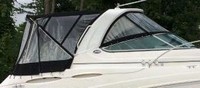Photo of Rinker 350 Express Cruiser, 2008: Connector, Side Curtains, Camper Top, Camper Side and Aft Curtains, viewed from Starboard Side 