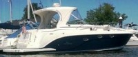 Photo of Rinker 360 Express Cruiser Hard-Top, 2006: Connector, Side Curtains HT Connections, Camper Side Aft Curtains, viewed from Starboard Rear 