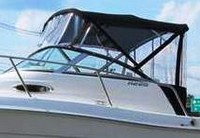 Robalo® 225WA Bimini-Top-Canvas-Zippered-Seamark-OEM-T4.2™ Factory Bimini CANVAS (no frame) with Zippers for OEM front Connector and Curtains (not included), SeaMark(r) vinyl-lined Sunbrella(r) fabric, OEM (Original Equipment Manufacturer)