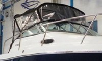 Robalo® 225WA Bimini-Connector-OEM-T6™ Factory Front BIMINI CONNECTOR Eisenglass Window Set (also called Windscreen, typically 3 front panels, but 1 or 2 on some boats) zips between Bimini-Top (not included) and Windshield. (NO Bimini-Top OR Side-Curtains, sold separately), OEM (Original Equipment Manufacturer)