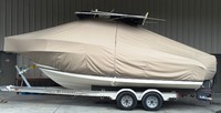 Photo of Robalo 230CC 20xx T-Top Boat-Cover, viewed from Port Side 