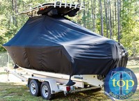 Photo of Sailfish 236CC 20xx T-Top Boat-Cover, viewed from Port Rear 